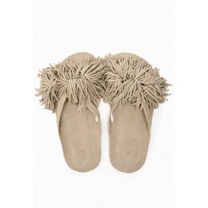 Fringed suede sandals 6.5 zara NEW
